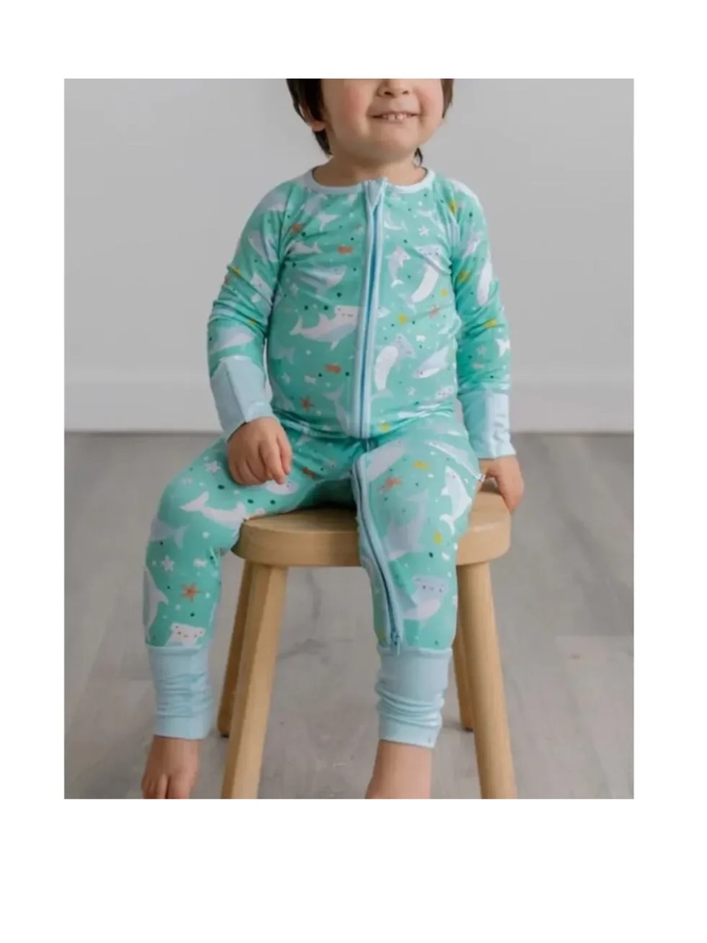 Little Sleepies Bamboo Viscose Zippy Shark Soirée Size 12-18 Month